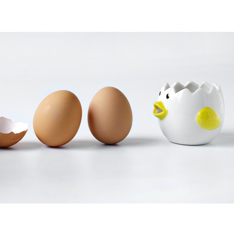 Cute Chicken Ceramic Egg White Separator Kitchen Accessories Practical - Image 7