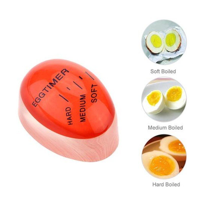 Egg Timer Perfect Color Changing Timer Yummy Soft Hard Boiled Eggs Cooking Kitchen Eco-Friendly Resin Egg Red Timer Tools - Image 4