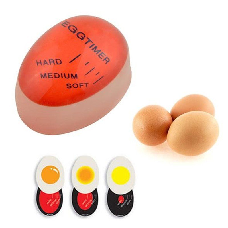 Egg Timer Perfect Color Changing Timer Yummy Soft Hard Boiled Eggs Cooking Kitchen Eco-Friendly Resin Egg Red Timer Tools - Image 7