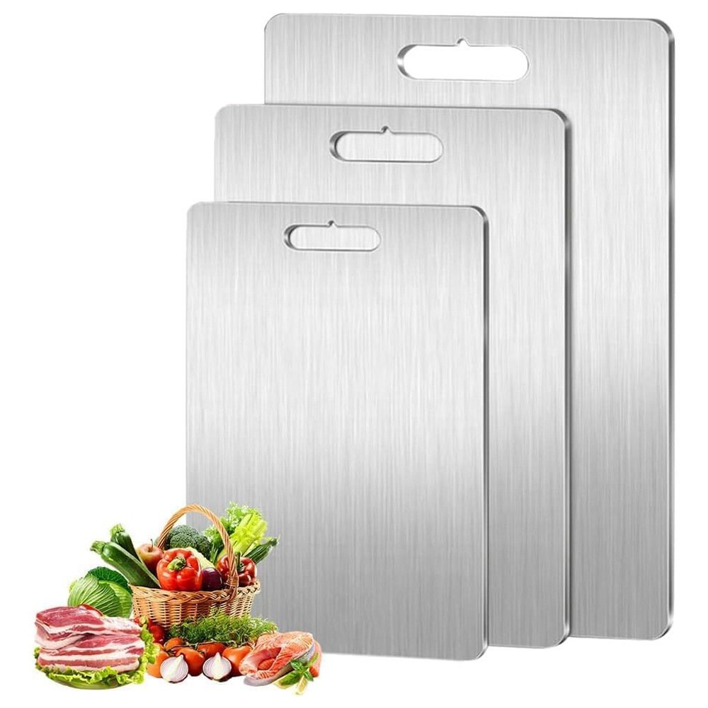 Stainless Steel Panel And Chopping Board Kitchen Household Thickened Double Sided Cutting Board Block Kneading Dough Board - Image 7
