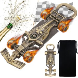 Exquisite Racing Bottle Opener,Meticulously Designed And Made Of Durable Materials, Perfect For Opening Bottles During Sports Events, Parties, Or At Home. Includes A Black Drawstring Bag.