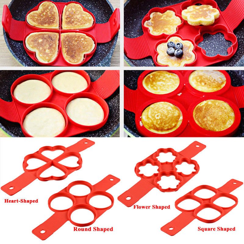 Silicone Non Stick Fantastic Egg Pancake Maker Ring Kitchen Baking Omelet Molds Flip Cooker Egg Ring Mold - Image 9