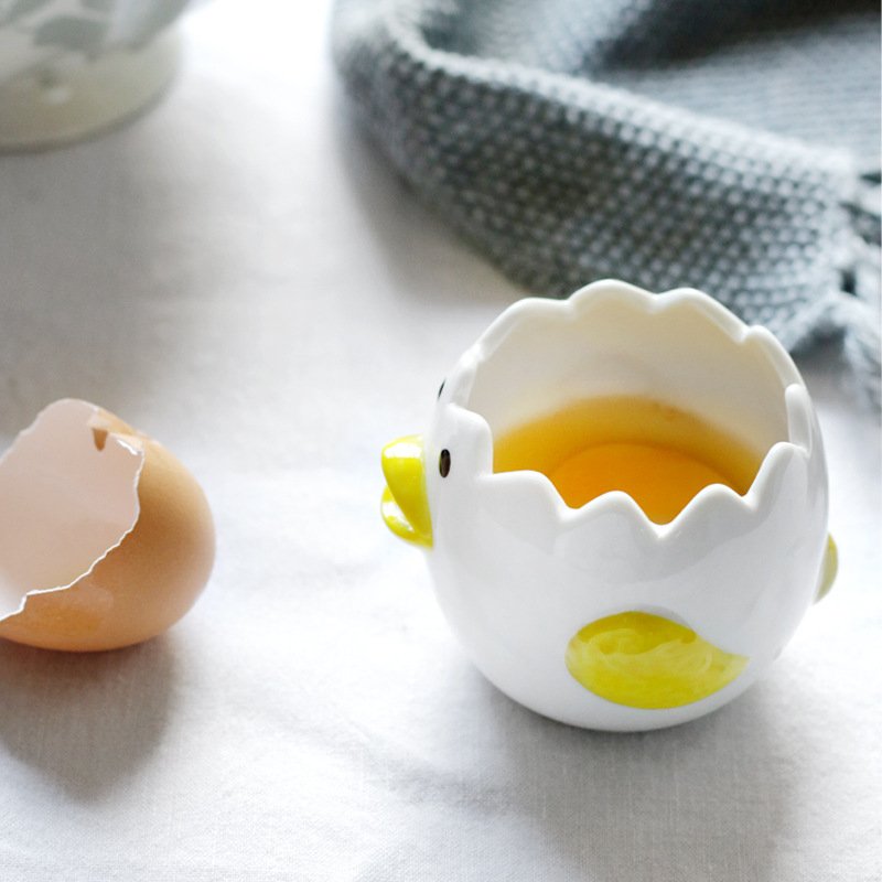Cute Chicken Ceramic Egg White Separator Kitchen Accessories Practical - Image 4