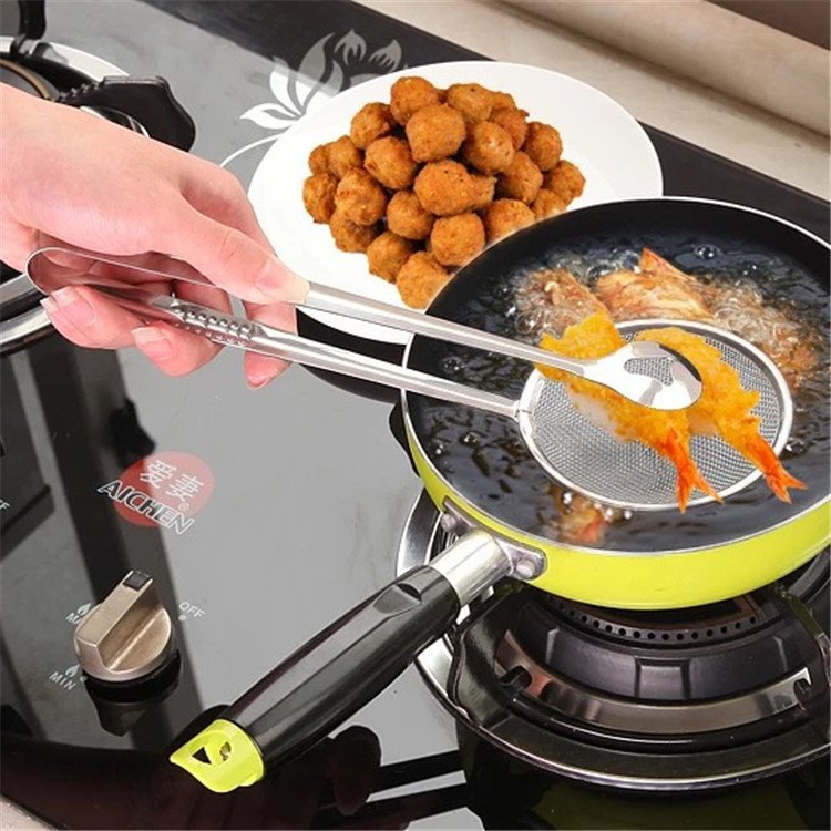 Multi-functional Oil Food Folder Kitchen Accessories Stainless Steel Fried Food Oil Scoop - Image 4
