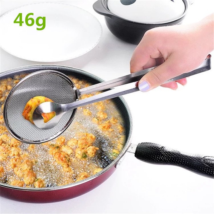 Multi-functional Oil Food Folder Kitchen Accessories Stainless Steel Fried Food Oil Scoop - Image 3
