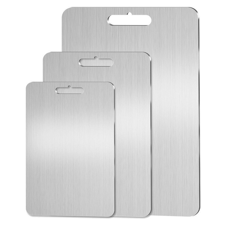 Stainless Steel Panel And Chopping Board Kitchen Household Thickened Double Sided Cutting Board Block Kneading Dough Board - Image 6