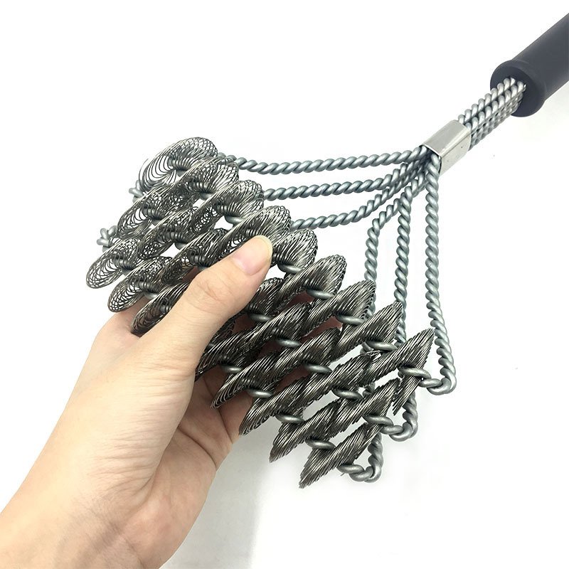 Barbecue Grill BBQ Brush Clean Tool Stainless Steel Wire Bristles Non-stick Cleaning Brushes - Image 3