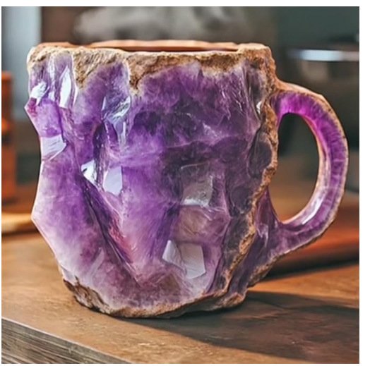 400ml Resin Mineral Crystal Coffee Mugs With Handles Elegant Fake Mineral Crystal Cup For Workplace Home Decor Christmas Gift Kitchen Gadgets - Image 2