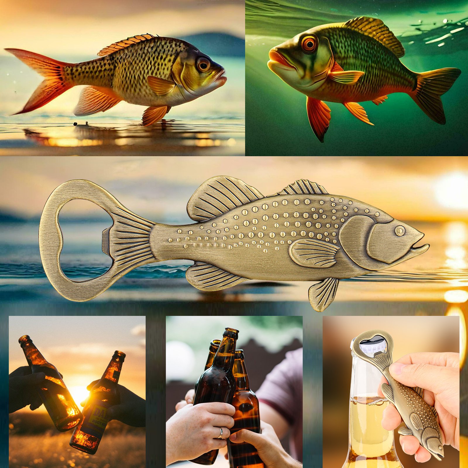 Creative Sea Bass Bottle Opener With Velvet Bag , Exclusive Gift For Fishing Enthusiasts, Bar Tool For Beer Enthusiasts, Ideal For Home And Bar Use, Novel Bar Accessories For Opening Beer - Image 5