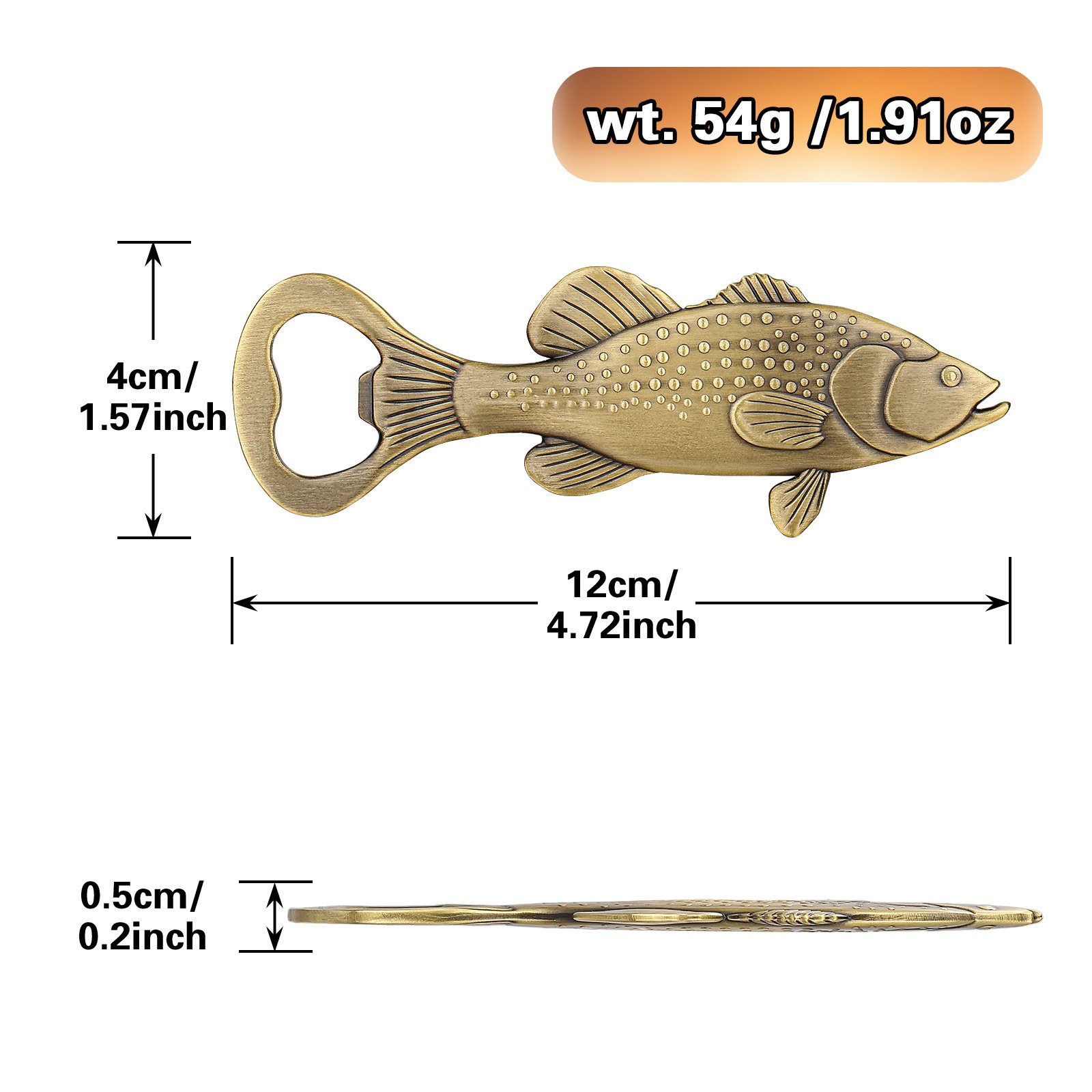 Creative Sea Bass Bottle Opener With Velvet Bag , Exclusive Gift For Fishing Enthusiasts, Bar Tool For Beer Enthusiasts, Ideal For Home And Bar Use, Novel Bar Accessories For Opening Beer - Image 2