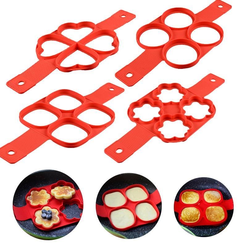 Silicone Non Stick Fantastic Egg Pancake Maker Ring Kitchen Baking Omelet Molds Flip Cooker Egg Ring Mold - Image 5