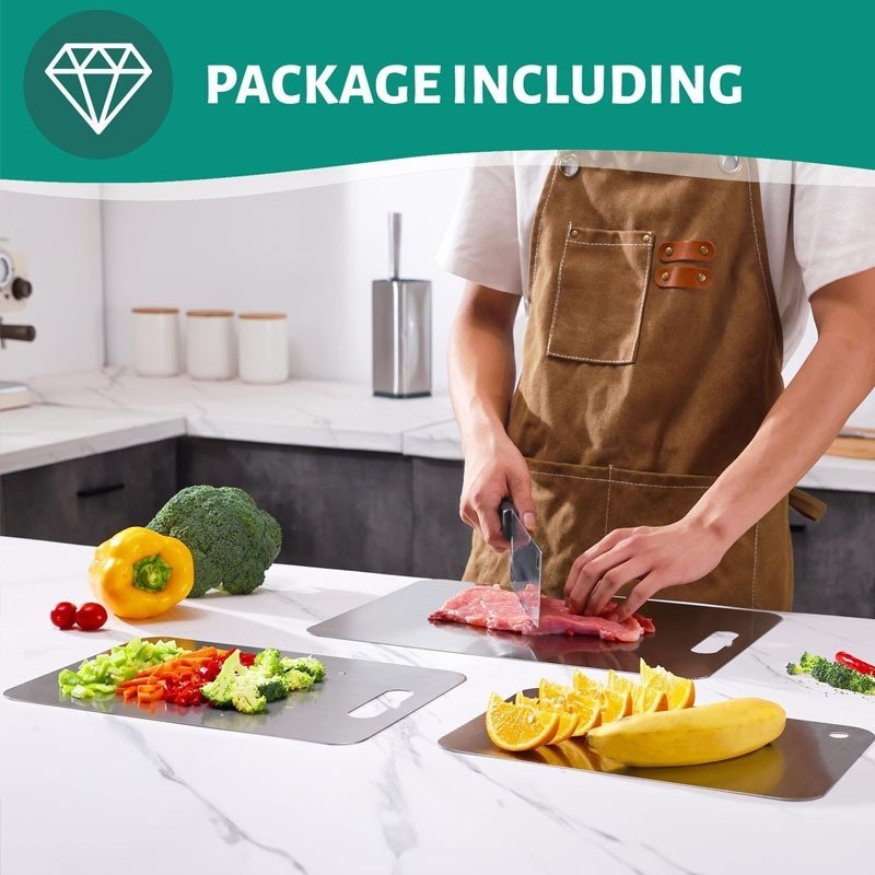 Stainless Steel Panel And Chopping Board Kitchen Household Thickened Double Sided Cutting Board Block Kneading Dough Board - Image 4
