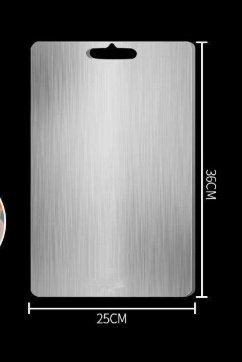 Stainless Steel Panel And Chopping Board Kitchen Household Thickened Double Sided Cutting Board Block Kneading Dough Board - Image 2