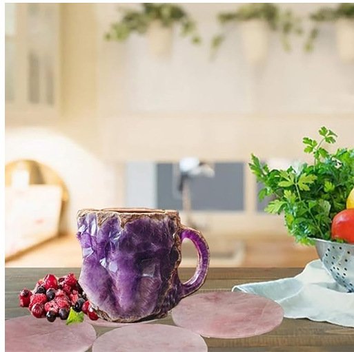 400ml Resin Mineral Crystal Coffee Mugs With Handles Elegant Fake Mineral Crystal Cup For Workplace Home Decor Christmas Gift Kitchen Gadgets - Image 7