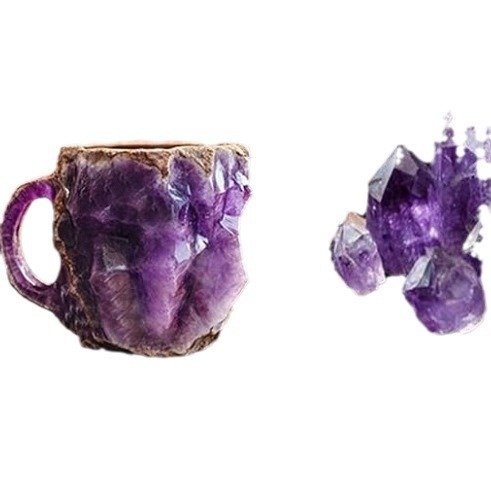 400ml Resin Mineral Crystal Coffee Mugs With Handles Elegant Fake Mineral Crystal Cup For Workplace Home Decor Christmas Gift Kitchen Gadgets - Image 5