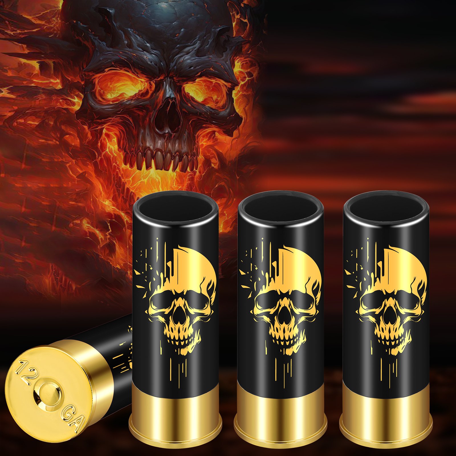 4pcs Skull Shot Glasses, 1.5oz - Reusable, High-Quality Plastic Bullet Cups For Whiskey, Cocktails & Wine, Perfect For Bars, Parties & Gifts - Image 10