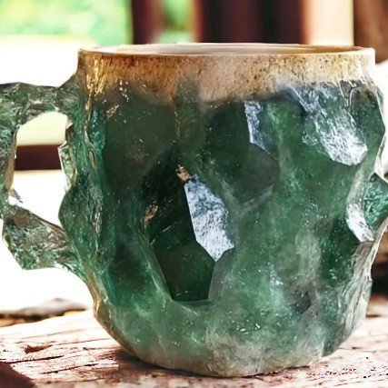 400ml Resin Mineral Crystal Coffee Mugs With Handles Elegant Fake Mineral Crystal Cup For Workplace Home Decor Christmas Gift Kitchen Gadgets - Image 3