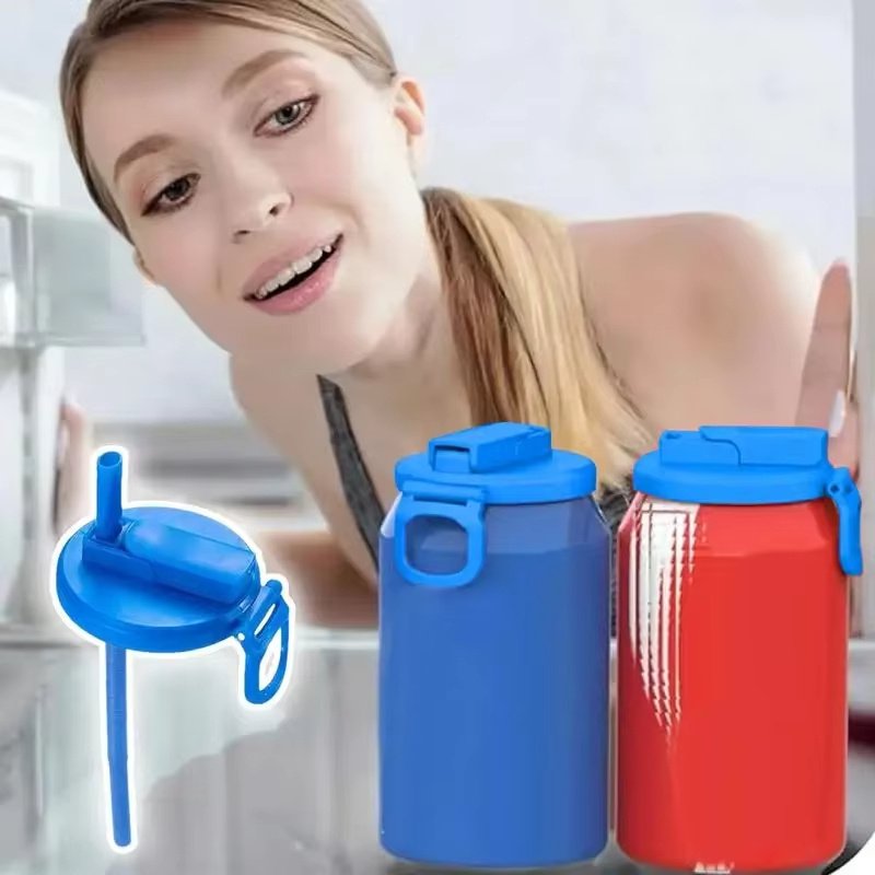 Soda Can Lid Straw Soda Can Lid Cola Cans Cup Lid Reusable Can Stopper For Soda Beer Drinks Juice Coke Beverage Cap Fits Standard Coke Can - Image 6