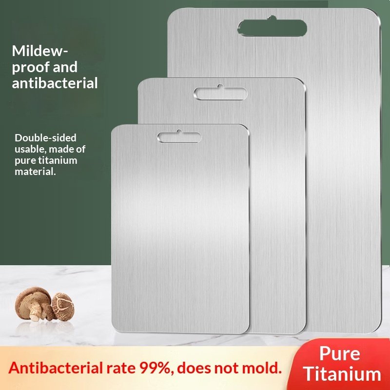 Stainless Steel Panel And Chopping Board Kitchen Household Thickened Double Sided Cutting Board Block Kneading Dough Board - Image 3
