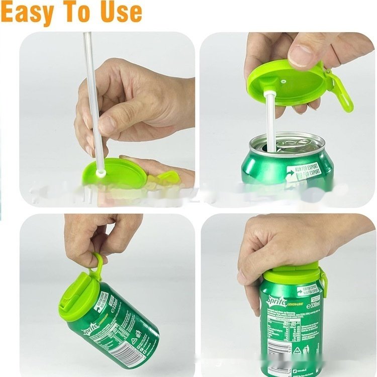 Soda Can Lid Straw Soda Can Lid Cola Cans Cup Lid Reusable Can Stopper For Soda Beer Drinks Juice Coke Beverage Cap Fits Standard Coke Can - Image 10