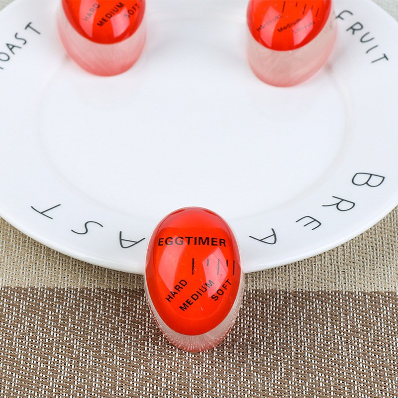 Egg Timer Perfect Color Changing Timer Yummy Soft Hard Boiled Eggs Cooking Kitchen Eco-Friendly Resin Egg Red Timer Tools - Image 9
